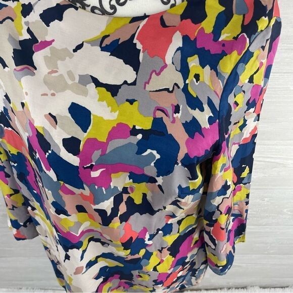 Boden Eliza Floral Silk Blend 3/4 Slreves Silk Blend Top - Picture 4 of 9